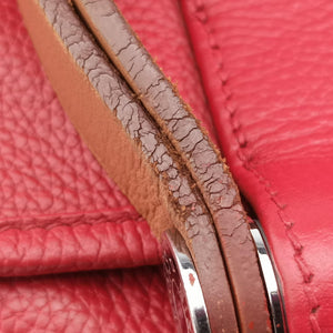 Pre-owned Hermes Cabag Elan Red Togo leather handbag | stylenewstar