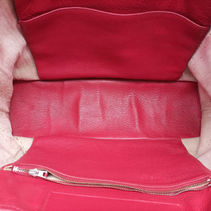 Pre-owned Hermes Cabag Elan Red Togo leather handbag | stylenewstar
