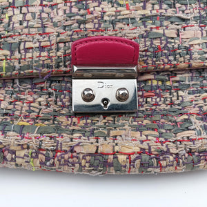 Pre-owned Christian Dior Miss Dior Multicolour Tweed × Leather shoulderbag | stylenewstar