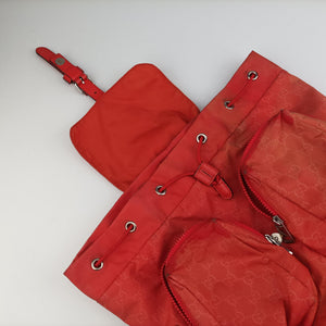 Vintage Gucci GG Monogram Orange nylon 406361 backpack/rucksack | stylenewstar