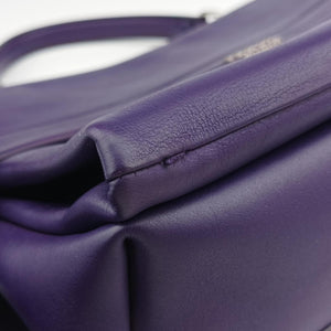 Vintage Prada Double flap chain Purple Leather shoulderbag | stylenewstar