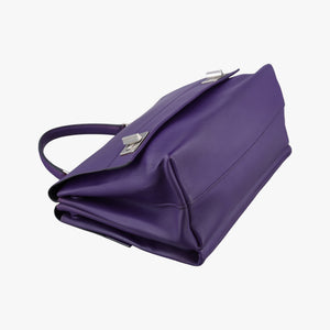 Vintage Prada Double flap chain Purple Leather shoulderbag | stylenewstar