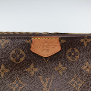 Pre-owned Louis Vuitton MULTI POCHETTE ACCESSOIRES MARRON×ROSE CLAIRE Monogram Canvas M44840 shoulderbag | stylenewstar