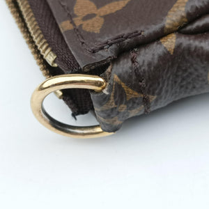 Pre-owned Louis Vuitton MULTI POCHETTE ACCESSOIRES MARRON×ROSE CLAIRE Monogram Canvas M44840 shoulderbag | stylenewstar