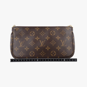 Pre-owned Louis Vuitton MULTI POCHETTE ACCESSOIRES MARRON×ROSE CLAIRE Monogram Canvas M44840 shoulderbag | stylenewstar