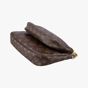 Pre-owned Louis Vuitton MULTI POCHETTE ACCESSOIRES MARRON×ROSE CLAIRE Monogram Canvas M44840 shoulderbag | stylenewstar