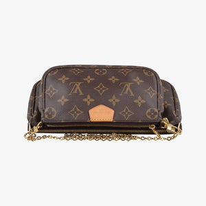 Pre-owned Louis Vuitton MULTI POCHETTE ACCESSOIRES MARRON×ROSE CLAIRE Monogram Canvas M44840 shoulderbag | stylenewstar