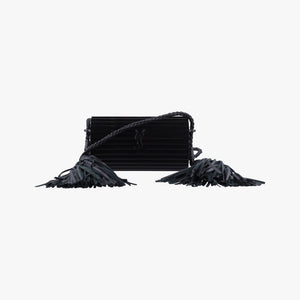 Pre-owned Yves Saint Laurent Fringe Monogram Opium Box Black Plexiglass 418593 shoulderbag | stylenewstar