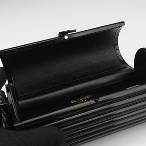 Pre-owned Yves Saint Laurent Fringe Monogram Opium Box Black Plexiglass 418593 shoulderbag | stylenewstar