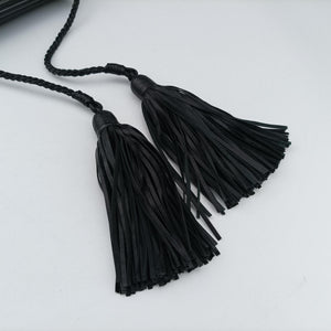 Pre-owned Yves Saint Laurent Fringe Monogram Opium Box Black Plexiglass 418593 shoulderbag | stylenewstar
