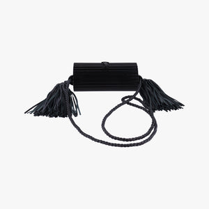 Pre-owned Yves Saint Laurent Fringe Monogram Opium Box Black Plexiglass 418593 shoulderbag | stylenewstar