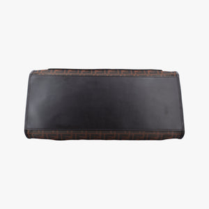 Secondhand Fendi Zucca pattern Brown mesh×Calf Leather 8BH351 shoulderbag | stylenewstar