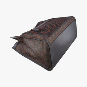 Secondhand Fendi Zucca pattern Brown mesh×Calf Leather 8BH351 shoulderbag | stylenewstar