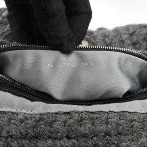 Pre-owned Fendi Baguette Grey Wool × Leather 16 160 shoulderbag | stylenewstar