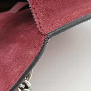 Pre-owned Gucci Dionysus beige×red×multi PVC coated canvas × suede 400249 shoulderbag | stylenewstar