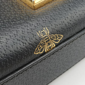 Pre-owned Gucci Padlock Black×golden Leather 432182 shoulderbag | stylenewstar
