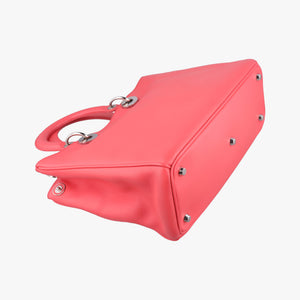 Pre-owned Christian Dior Diorissimo Pink Leather shoulderbag | stylenewstar