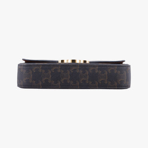 Pre-owned Celine TRIOMPHE Brown PVC coated canvas shoulderbag | stylenewstar