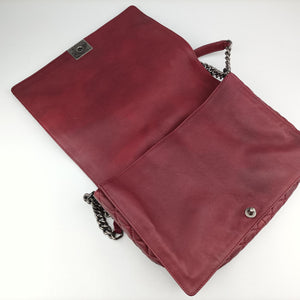 Pre-owned Chanel BOY CHANEL Red Leather A67947 shoulderbag | stylenewstar