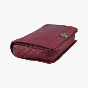 Pre-owned Chanel BOY CHANEL Red Leather A67947 shoulderbag | stylenewstar