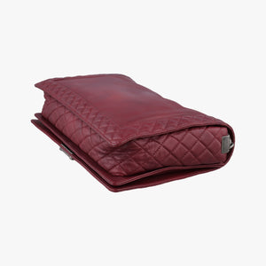 Pre-owned Chanel BOY CHANEL Red Leather A67947 shoulderbag | stylenewstar