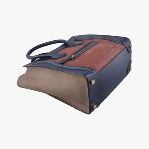 Pre-owned Celine Luggage Mini Shopper Beige×red×blue Leather×suede handbag | stylenewstar