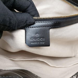 Pre-owned Gucci Gucci x Balenciaga The Hacker Project Jackie 1961 Black Leather 636712 shoulderbag | stylenewstar