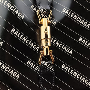 Pre-owned Gucci Gucci x Balenciaga The Hacker Project Jackie 1961 Black Leather 636712 shoulderbag | stylenewstar