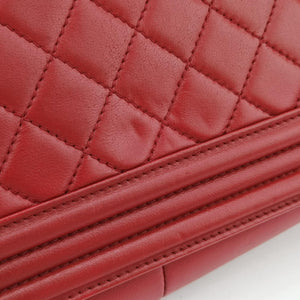 Secondhand Chanel BOY CHANEL Red Leather A67086 shoulderbag | stylenewstar
