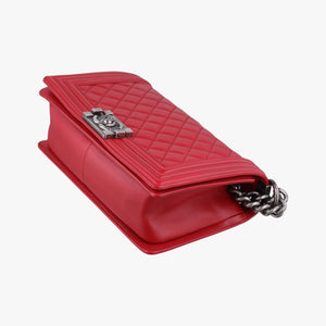 Secondhand Chanel BOY CHANEL Red Leather A67086 shoulderbag | stylenewstar