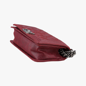 Pre-owned Chanel BOY CHANEL Red Leather A67755 shoulderbag | stylenewstar