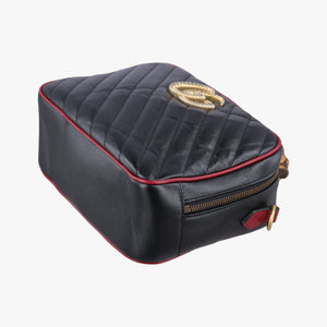 Secondhand Gucci GG Marmont Bamboo Top Handle Black×Red Leather 602270 shoulderbag | stylenewstar