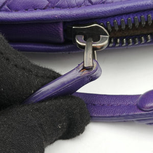 Vintage Bottega Veneta NODINI Intrecciato Purple lambskin shoulderbag | stylenewstar