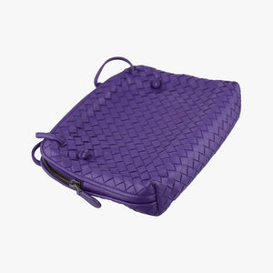 Vintage Bottega Veneta NODINI Intrecciato Purple lambskin shoulderbag | stylenewstar