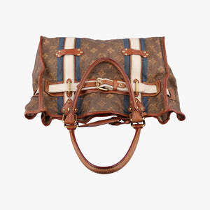 Pre-owned Louis Vuitton Sac Rayures GM brown×multicolor Monogram Tissue M56385 handbag | stylenewstar