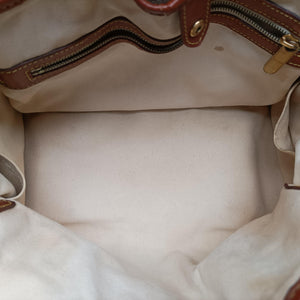 Pre-owned Louis Vuitton Sac Rayures GM brown×multicolor Monogram Tissue M56385 handbag | stylenewstar