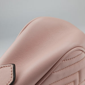 Pre-owned Gucci GG Marmont Pink Leather 447632 shoulderbag | stylenewstar