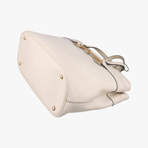 Pre-owned Gucci Bright Bit White Leather 319795 handbag | stylenewstar