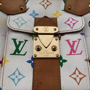 Pre-owned Louis Vuitton Speedy 30 white Monogram Multicolor M92643 handbag | stylenewstar