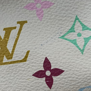 Pre-owned Louis Vuitton Speedy 30 white Monogram Multicolor M92643 handbag | stylenewstar