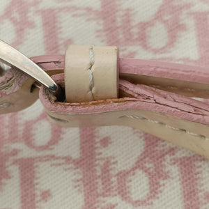 Pre-owned Christian Dior Cherry Blossom Flower Baguette White×Multicolour canvas shoulderbag | stylenewstar