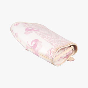 Pre-owned Christian Dior Cherry Blossom Flower Baguette White×Multicolour canvas shoulderbag | stylenewstar