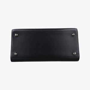 Vintage Delvaux Brillant Black × ivory Leather × patent leather shoulderbag | stylenewstar