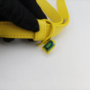 Pre-owned Delvaux Madame Navy × Yellow × Green Leather shoulderbag | stylenewstar