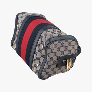 Secondhand Gucci Sherry Line navy×red×beige Canvas×Leather 269876 shoulderbag | stylenewstar