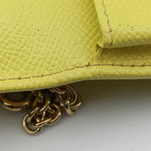 Pre-owned Dolce & Gabbana SICILY Yellow Leather shoulderbag | stylenewstar