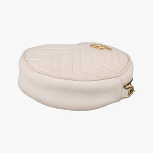 Pre-owned Gucci GG Marmont White Leather 550154 shoulderbag | stylenewstar