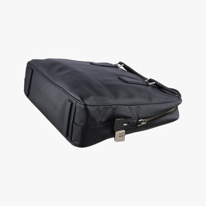 Pre-owned Prada business bag briefcase Black SAFFIANO Leather 2VE363 handbag | stylenewstar