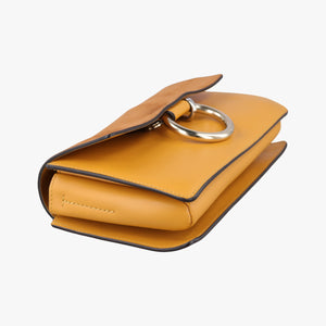 Pre-owned Chloe FAYE Brown × Yellow Suede × leather shoulderbag | stylenewstar