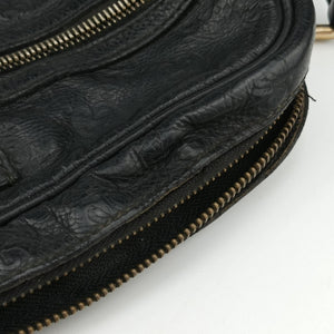 Pre-owned Gucci GG Imprime Messenger Black Leather 201448 shoulderbag | stylenewstar